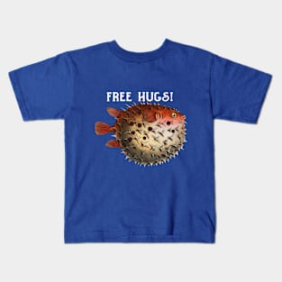 Free Hugs Pufferfish Kids T-Shirt